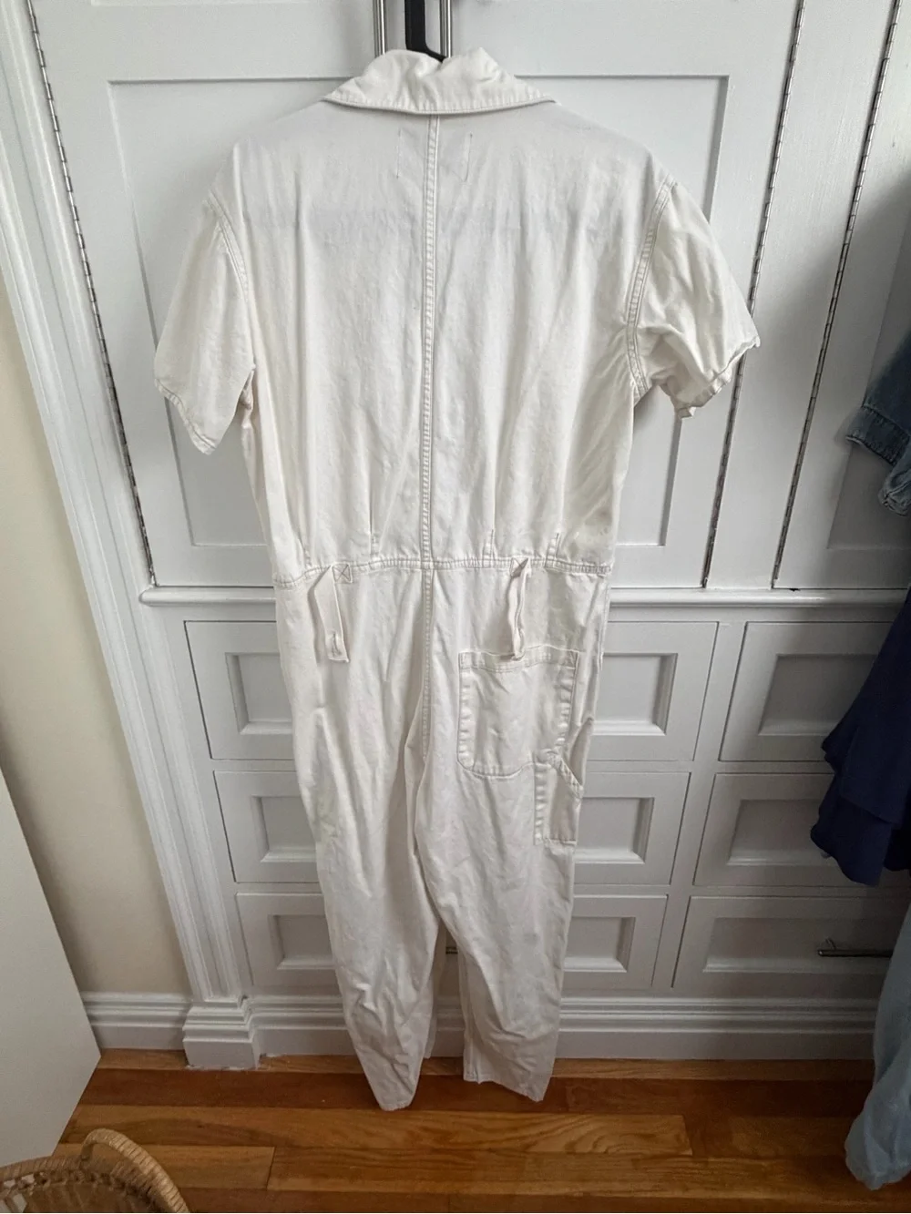 pistola White Short-Sleeve Utility Jumpsuit
